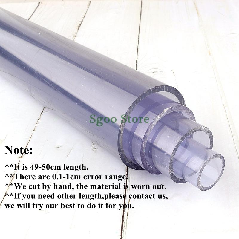 

Outer Diameter 63/75/90/110/140/160mm PVC Transparent Pipe Aquarium Fish Tank Tube Garden Irrigation Watering Fittings 50cm Long Equipments