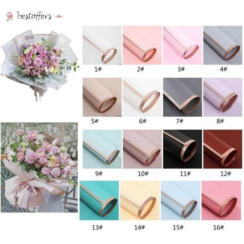 

Flower Wrapped Paper 20pcs/Pack 60*60CM Christmas Wedding Valentine Day Waterproof Bronzing Gift Wrapping BM26, High quality