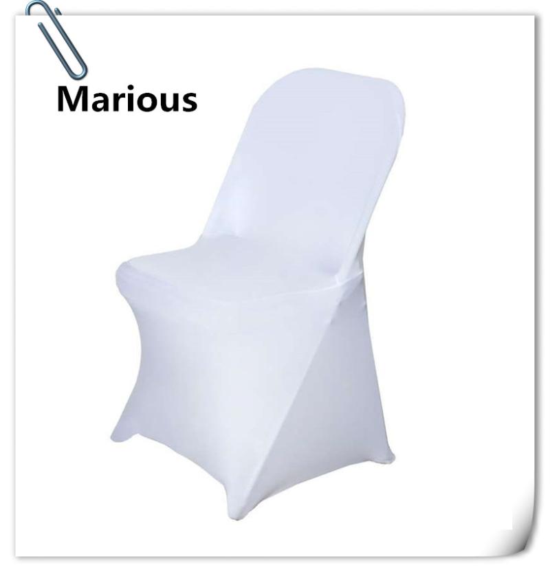 

Chair Covers Factory Price!! 100pcs White Folding Spandex &lycra Cover For Wedding MARIOUS