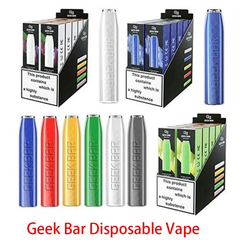 

GEEK BAR Disposable E cigarettes 575 Puffs Vape Pen 2.4ml Prefilled pods Cartridge 500mAh Battery Starter Kit