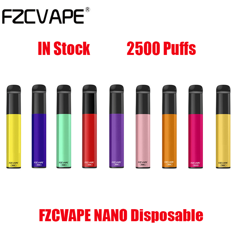 

Original FZCVAPE NANO Disposable Kit E Cigarettes Device 2500 Puffs 1000mAh Battery 6ml Prefilled Pod Cartridge Vape Pen VS Bang XXL Max Authentic