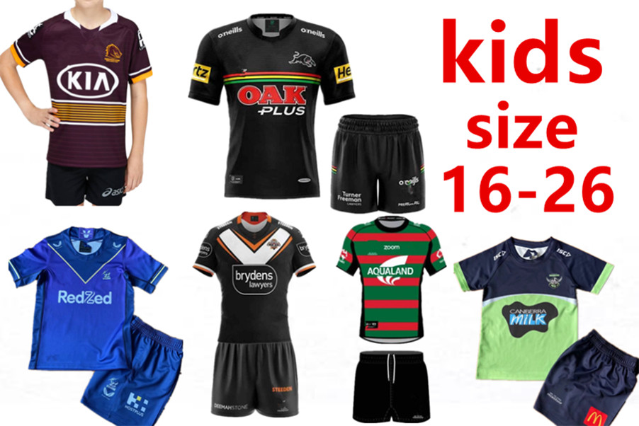 

2021-2022 commando West tigers Melbourne storm Bunny suit children's Rugby Jersey Size: 16-18-26, Black