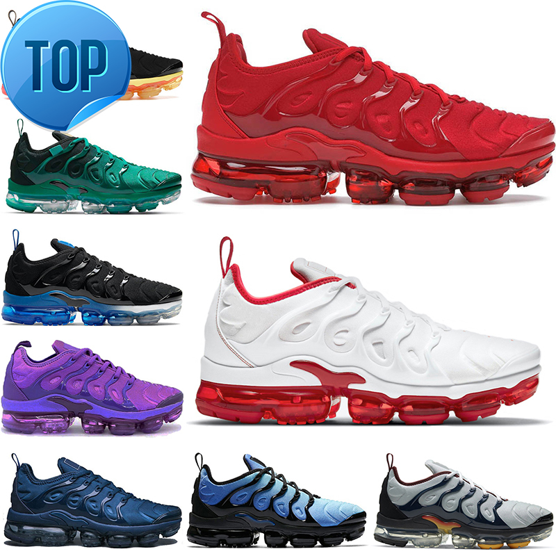 

2021 tn plus running shoes for men women Triple Black White Cherry Fresh Atlanta Hyper Blue 034 Bred Dark Stucco mens trainers sport, Midnight blue