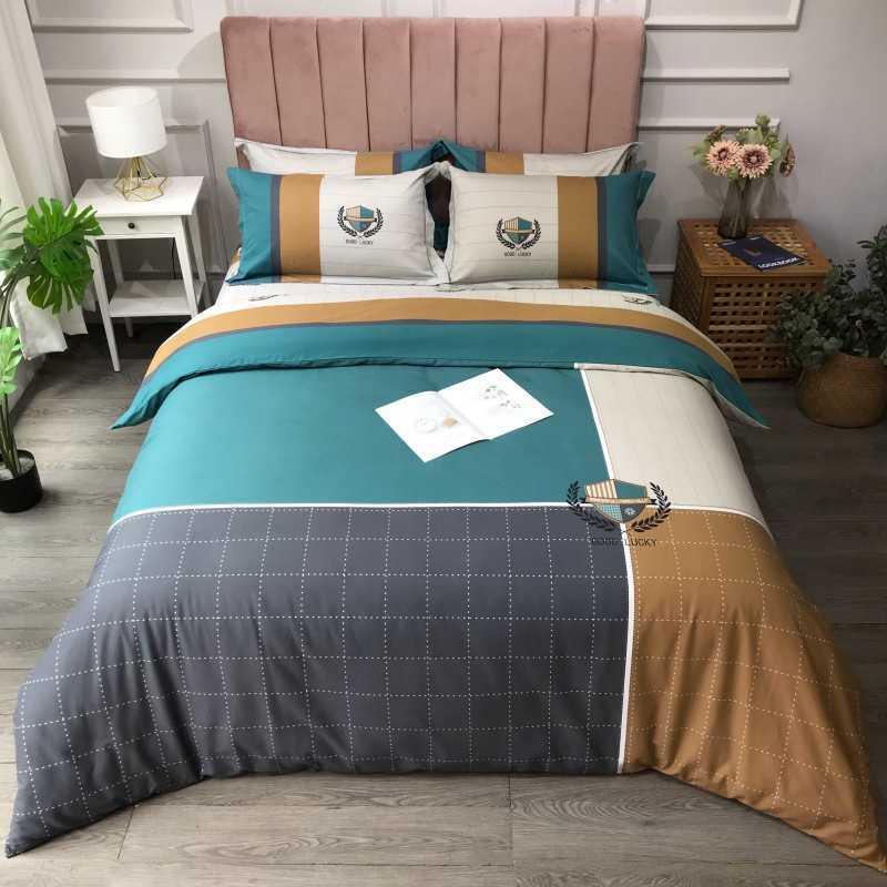 

Autumn and winter ecological sanding four piece set of cotton printed large thickened cotton bedding gift