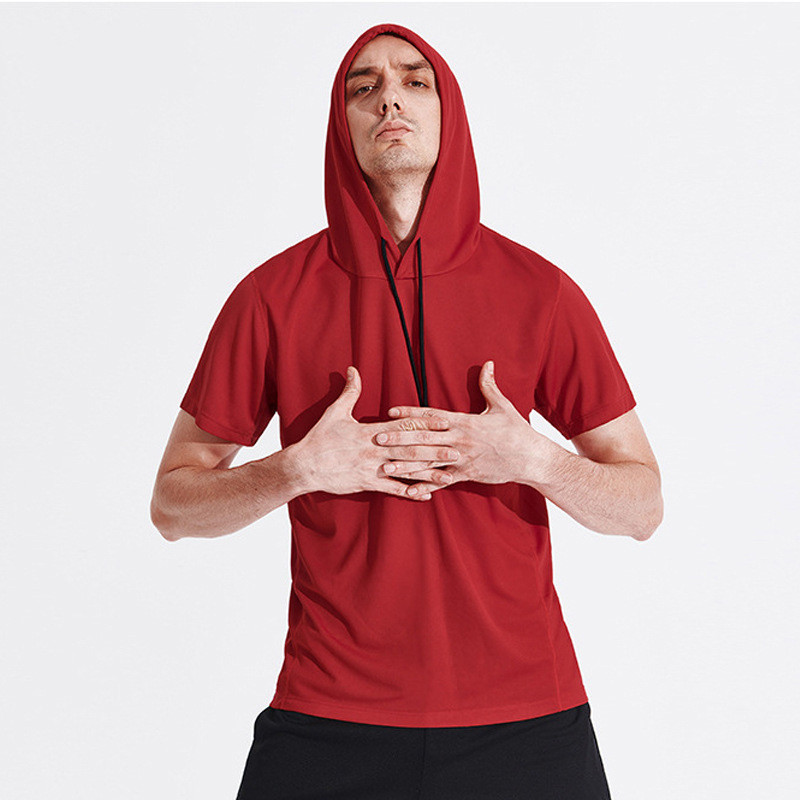 

Mens yoga lulu short-sleeved Pullover T shirt men quick-drying tee sweatshirt running training hooded loose sports mesh workout Breathable LU clothes top, I need look other product