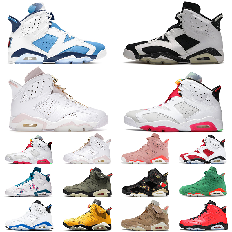 

6 6s men basketball shoes UNC Gold Hoops Bred HARE Millennial Pink Electric Green Diffused Blue Iron Grey women mens trainers outdoors sports sneakers