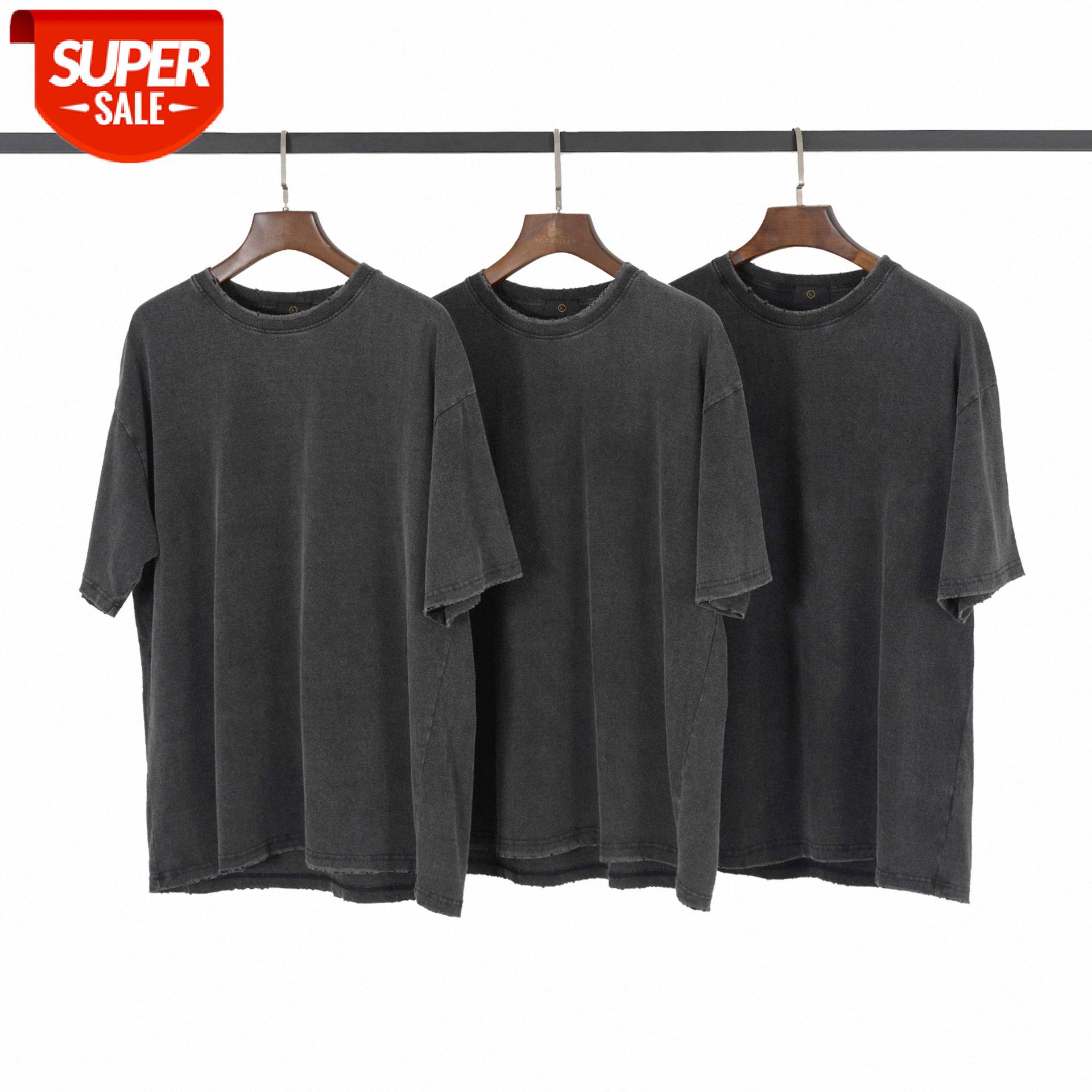 

Feng Shui Wash, Distressed Frayed Dark Short Sleeve Loose Oversize T-Shirt #zL2K, White;black