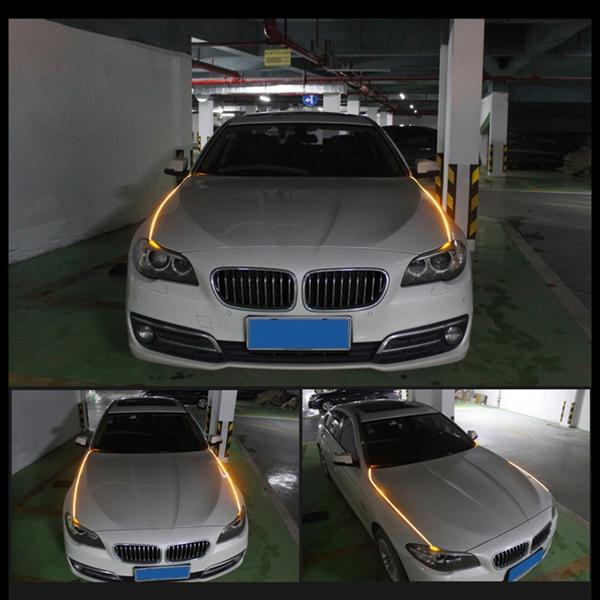 

80CM LED Strip Light Car Ambient Engine Hood DRL Interior&External Lights