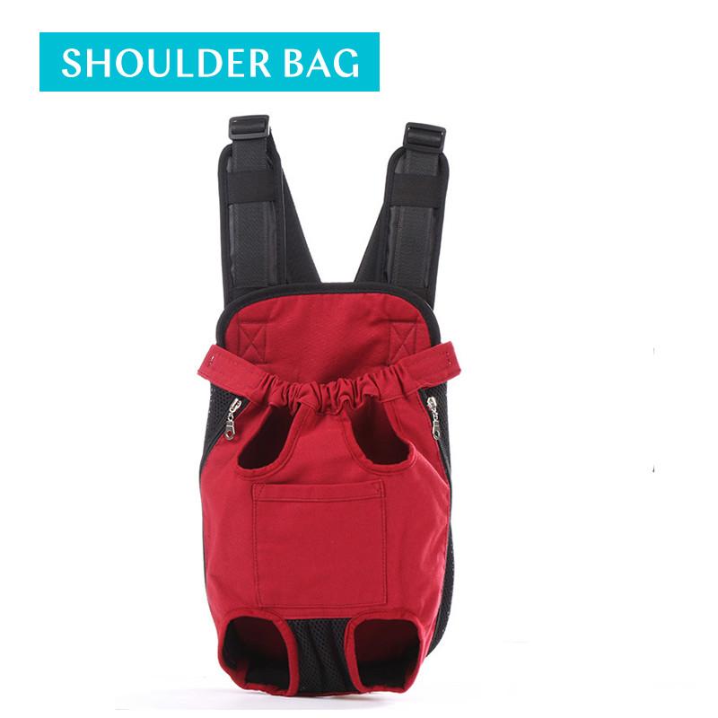 

Dogs Carrier Bag Mesh Breathable Portable Head Out Cat Double Shoulder Bags Pet Front Backpack Outdoor Travel Puppy Supplies Dog Car Seat Co