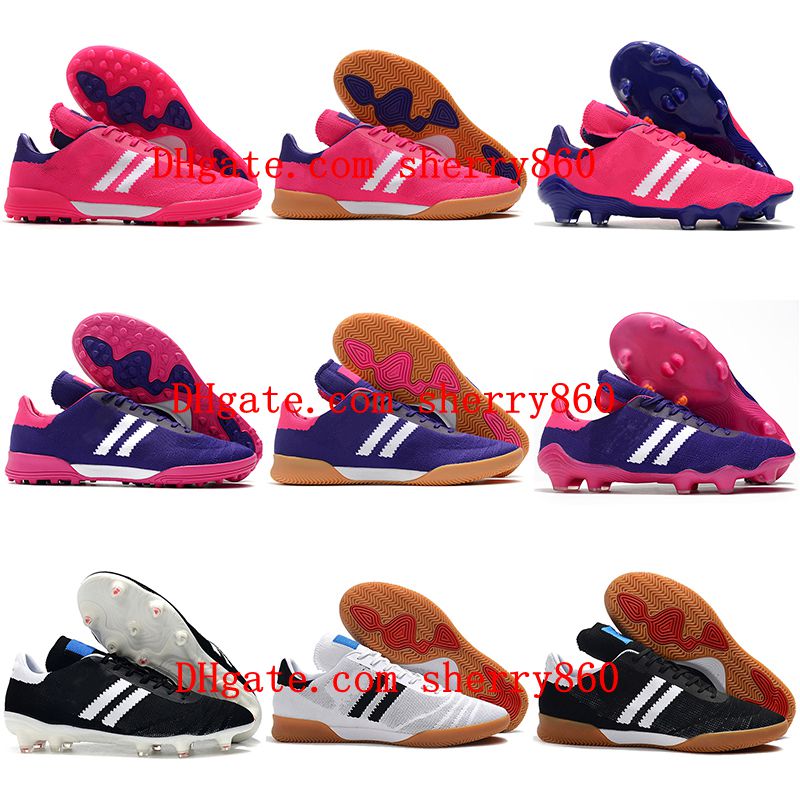 

2021 Men soccer shoes COPA 70Y TF IN FG Cleats Indoor Turf Primeknit Football Boots Size 39-45 Black White pink purple, As picture 3