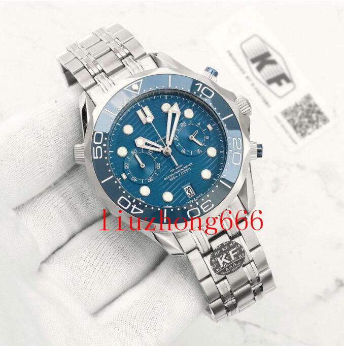 

Mens Lady Watches Quartz Chronograph Men 300M Diver Watch Folding Clasp Wristwatches, 50m waterproof