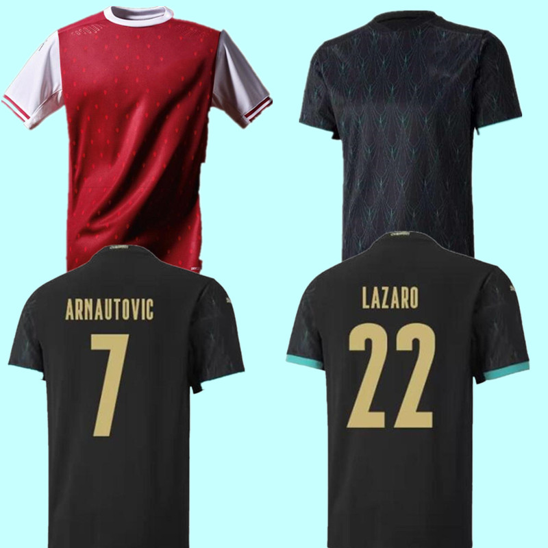 

Player Version Austria Man+kids KIT soccer jersey 20 21 DAVID ALABA Away Arnautovic Sabitzer Grillitsch camisetas Football Shirt, Black;yellow