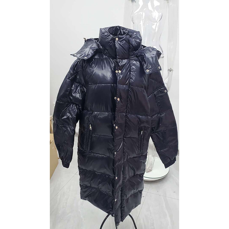 

Winter Womens Long Down Jacket Comfortable and Warm Outdoor Cold Wear Zip Cardigan Pocket Trim Long Coat Various Color Styles, Customize