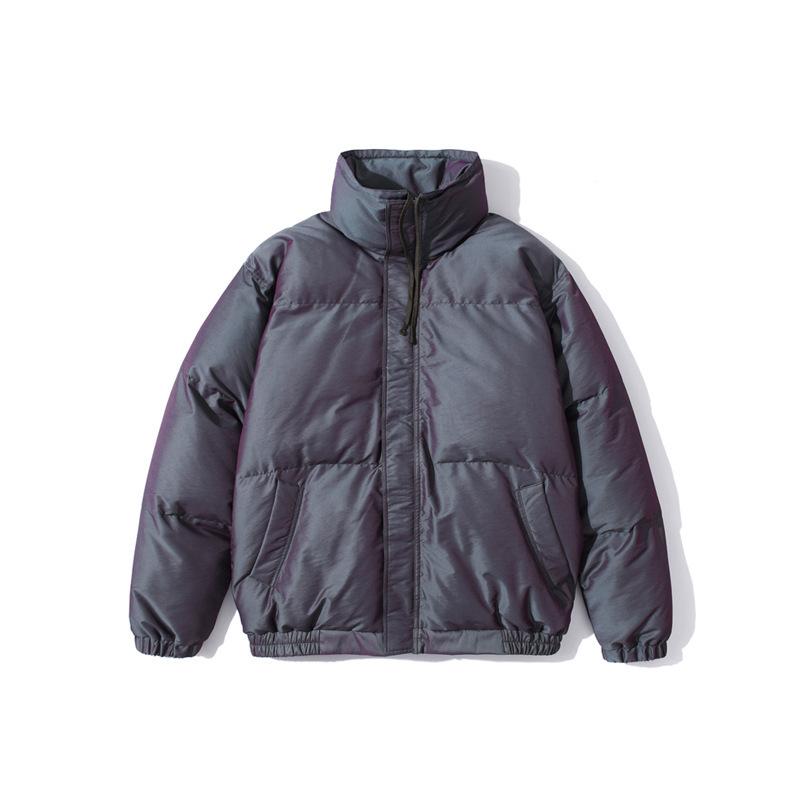 

Men's Jackets Autumn And Winter Trend Reflective Cotton Coat Loose Warm Couple All-match, Black;brown