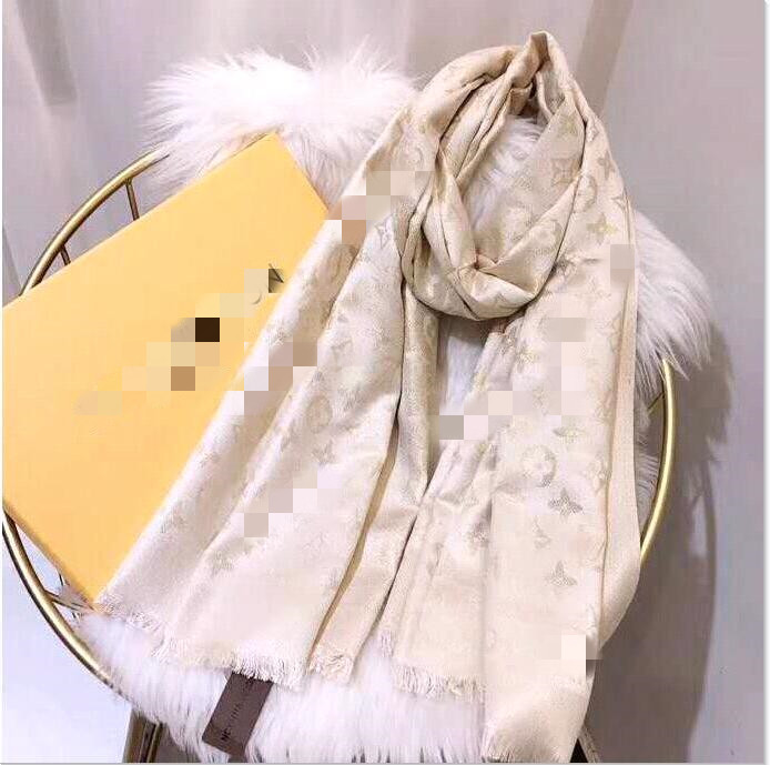 

New brand womens senior long Single layer chiffon silk shawls Fashion tourism soft Designer luxury gift scarves printing Scarf, Blue;gray