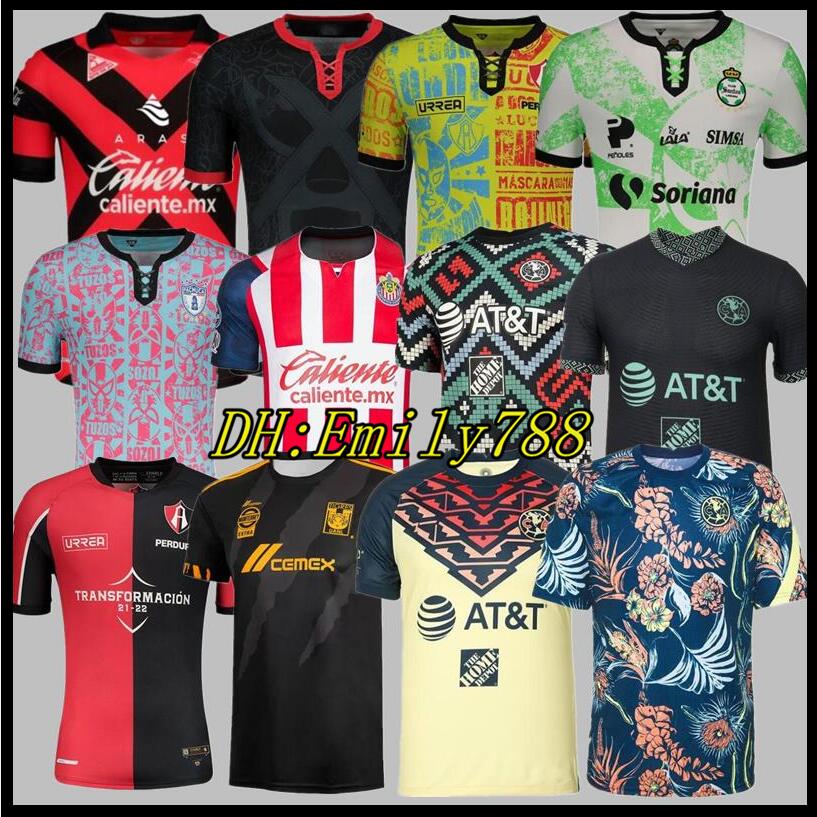 

21 22 Club America Pre Match Soccer Jerseys 2021 2122 Atlas A21 LEON NAUL Tigres Chivas Guadalajara Xolos Tijuana Cruz Azul Special Camisas de Futebol Football Shirts, 21-22 club america pre-matc