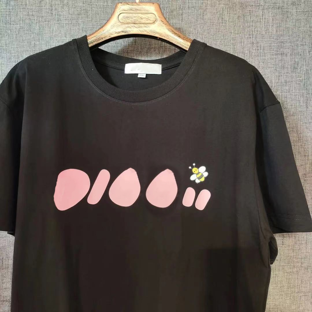 

2021 France di0r Letter Tee Embroidery T-shirt Men Women Couples Summer Top Quality Paris Street Men s clothing Casual Short Sleeve jumper, White;black