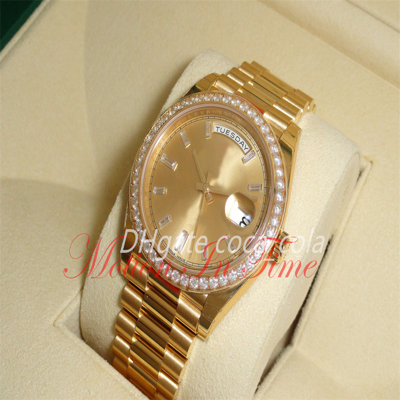 

Luxury Watches man watches wholesale fashion watches 40mm 18kt Yellow Gold Champagne Dial 228348 mechanical men watch Automatic Wristwatch F54, Black
