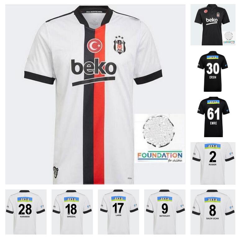 

2021 2022 Besiktas JK Soccer Jerseys BATSHUAYI The Lates Home Karaman Deigo Costa Larin Ghezzal Welinton Vida Away 21/22 Besiktas Jimnastik Kulübü football shirts