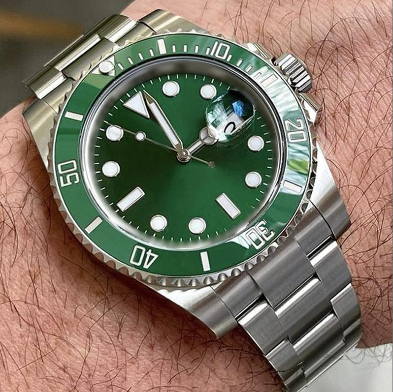 

New's version upgrade men's watch fashion ceramic bezel green luminous dial submarine master 41MM sapphire glass automatic movement mechanical mens wristwatch, Box2