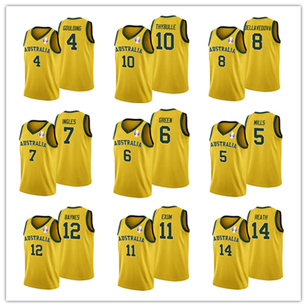 

Tokyo Olimpics Australia Team Basketball Jersey Patty Mills Chris Goulding Josh Green Joe Ingles Matthew Dellavedova Matisse Thybulle