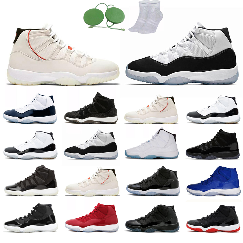 

11s fashion basketball shoes man PRM Heiress Midnight Navy 72-10 gym red space jam Platinum Tint Prom Night Legend Concord 45 23 Bred High Gamma 25th Colorful light, Concord 23