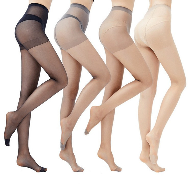 

Sexy Lingerie Female Women Socks Tights Crystal Transparent Stocking Silk Nylon Tear Resistant Elastic Slim Pantyhose Lady Stockings, Black