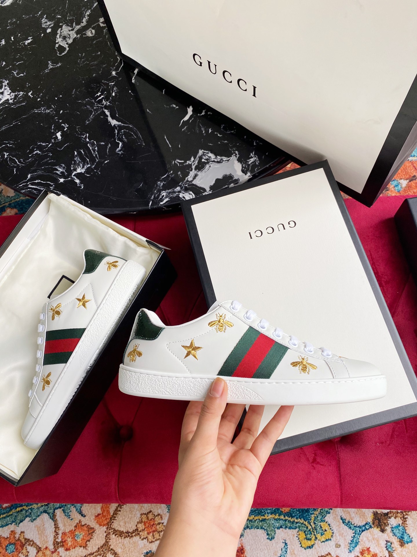 

Designer Men Women Casual Shoes White Shoe Bee Snake Tiger Chaussures Genuine Leather Sneakers Embroidery Classic Trainers Python Sneaker Size 35-46 A3, Color 10