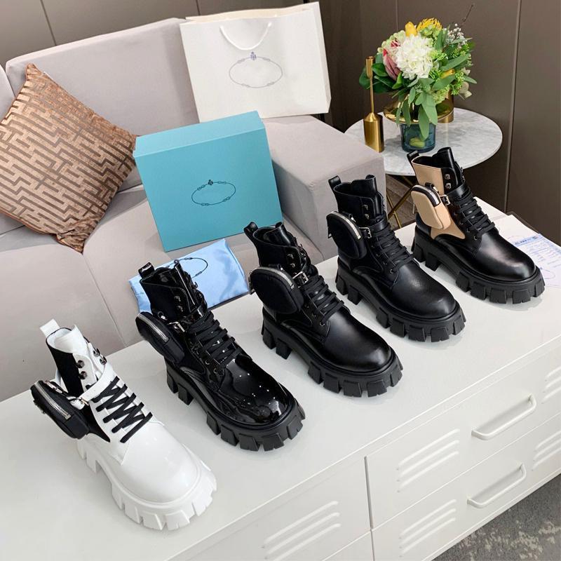 

Autumn 100% Boot Boots Designer Woman Thick High Winter Lace-up Martin Travel Soft Cowhide Lady Platform Casual Shoe Leather With Bag 3 Fjhc, Us10=41=25.5cm