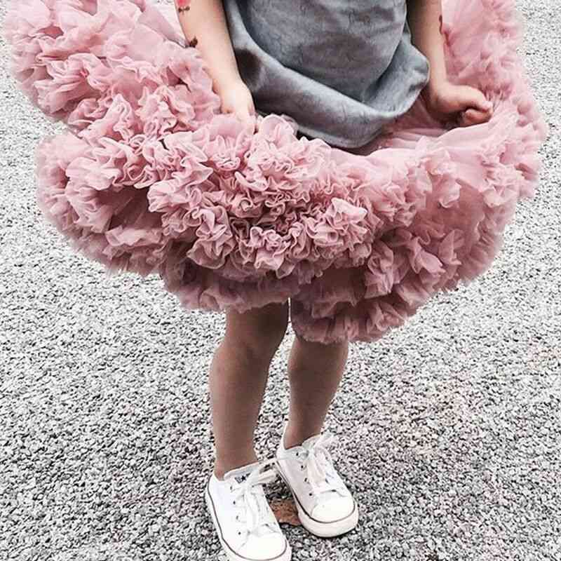 

Children's dress ins pompous Skirt Girls princess Tutu Spain Gabon children's mesh skirt, White