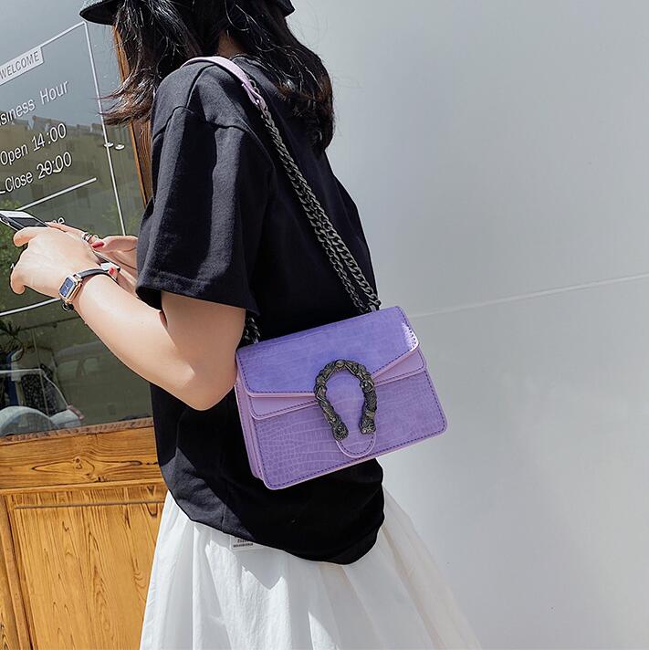 

factory outlet women handbag street trend crocodile leather chain bag retro leathers messenger bags Joker atmosphere Stone womens shoulder handbags