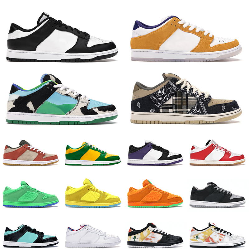 

men women sb dunk running shoes white black chunky dunky laser orange syracuse university blue coast green glow dunks mens trainer, Tie-dye black