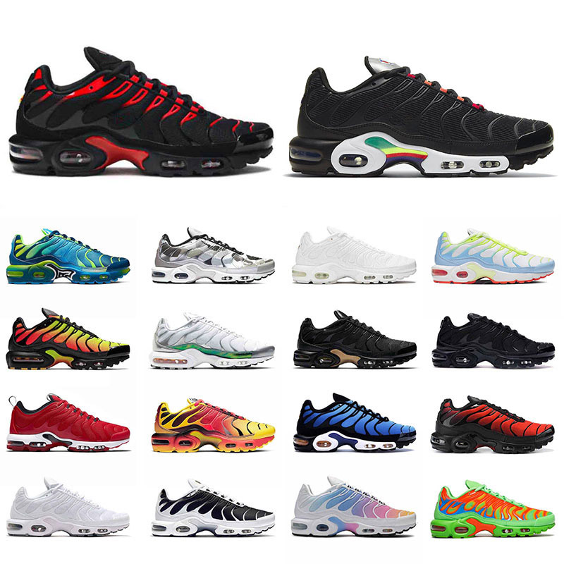 

Fashion Tn Plus Mens Running Shoes Big Size Us 12 Corduroy triple black white Volt Mean Green Fire Pink Men Women Runners Sneakers Trainers Eur 36-46