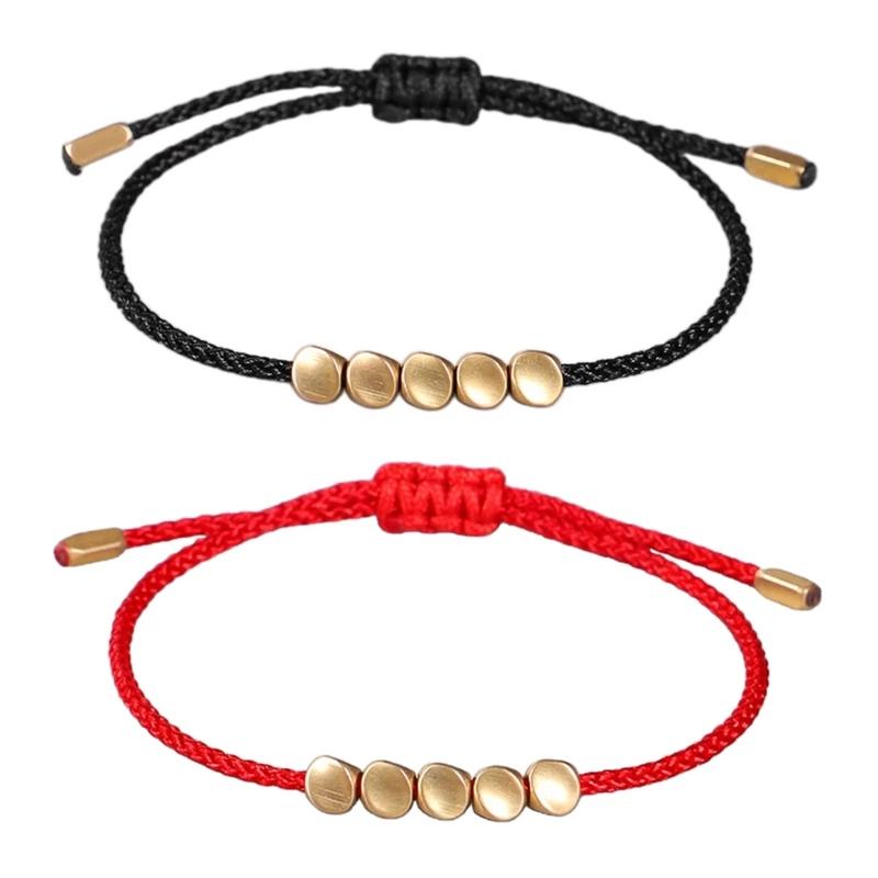 

Charm Bracelets Red String For Lovers Feng Shui Lucky Handmade Wrist Bracelet Buddhism Yoga Prayer Couple Friendship Jewelry
