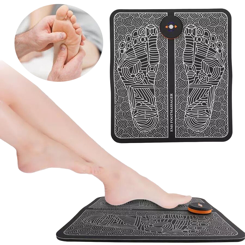 

EMS foot massager electric tens electrodes terapia masajeador pie Mat Circulation Feet Reflexology heal Deep muscle relax salud