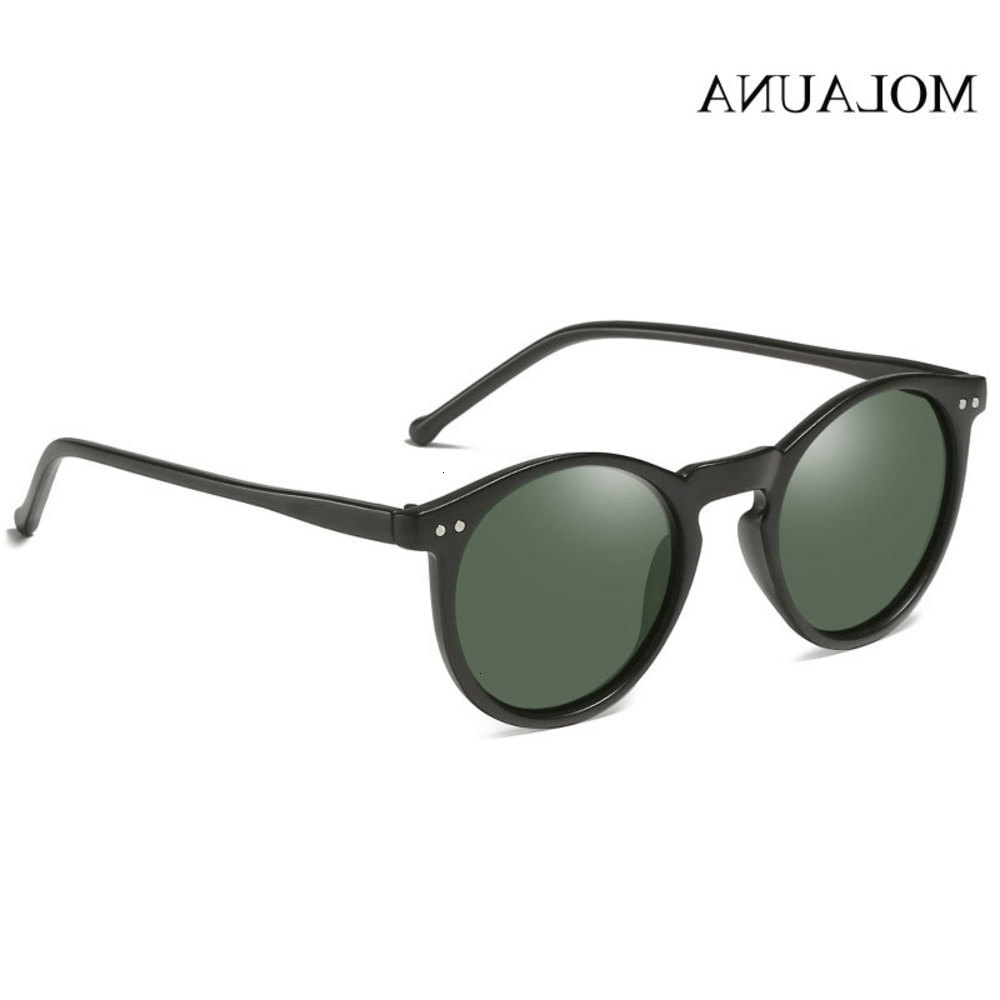 

sunglasses Sunglasses 2021 Polarized Men Women Brand Designer Retro Round sunglasses Vintage Male Eyeglasses Gafas De Sol UV400, Black