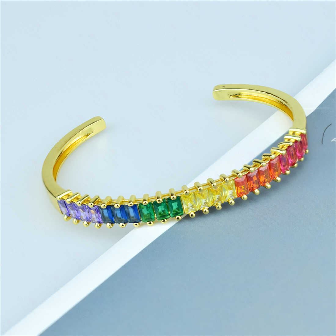 

Wholesale Price Luxury Crystal Beaded Bracelet Bangles for Women Mom Fashion Jewelry Copper Cubic Zirconia Best Bangle Gifts Q0722