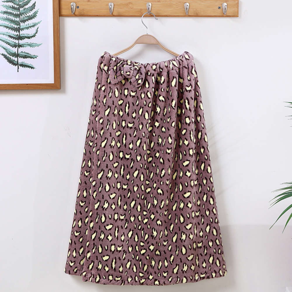 

Warp Knitted Warm velvet fashionable Bath skirt high density coral bathrobe soft bath towel couple beach
