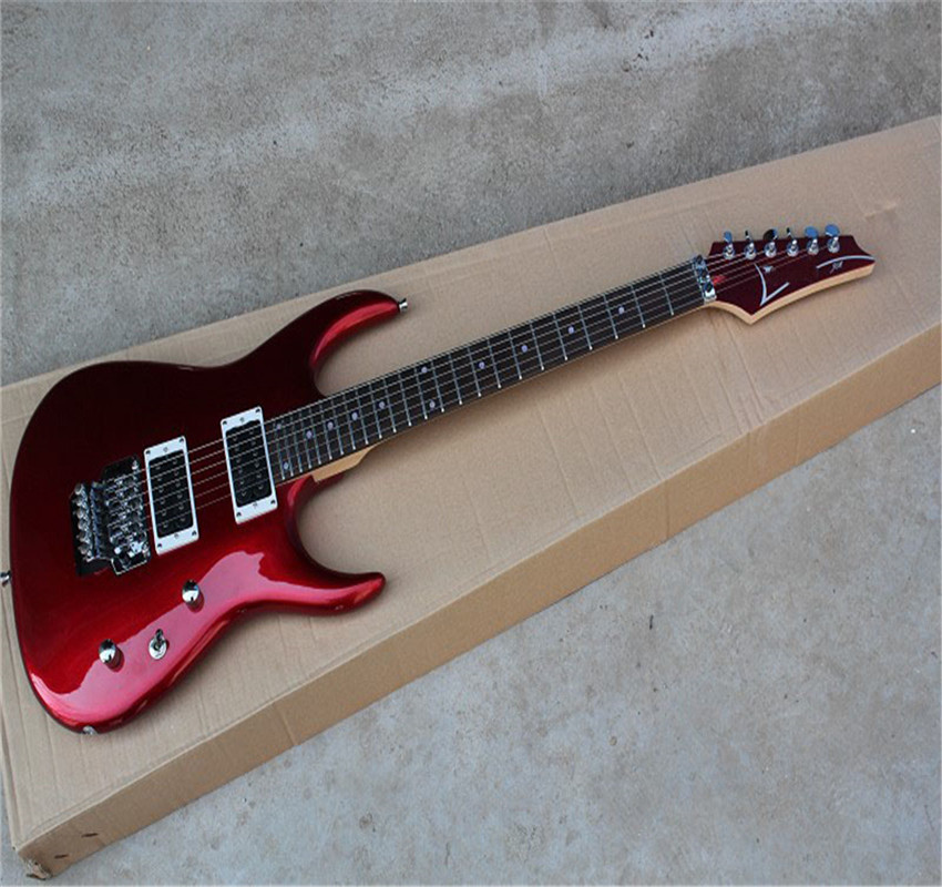 

2021 Arrival Bright Red Beauty JEM 7V Floyd Rose Tremolo Electric Guitar Chrome Hardware