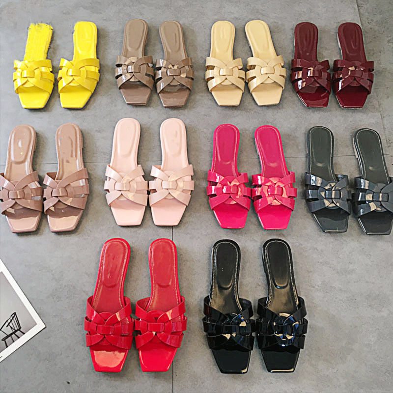 

Top Designer Spring Summer H Slippers Fashion Flat Heel Sandals Word Cool Sandal Casual Shoes Streetwear Ladies Flat Slipper Size 35-41, I need look other product