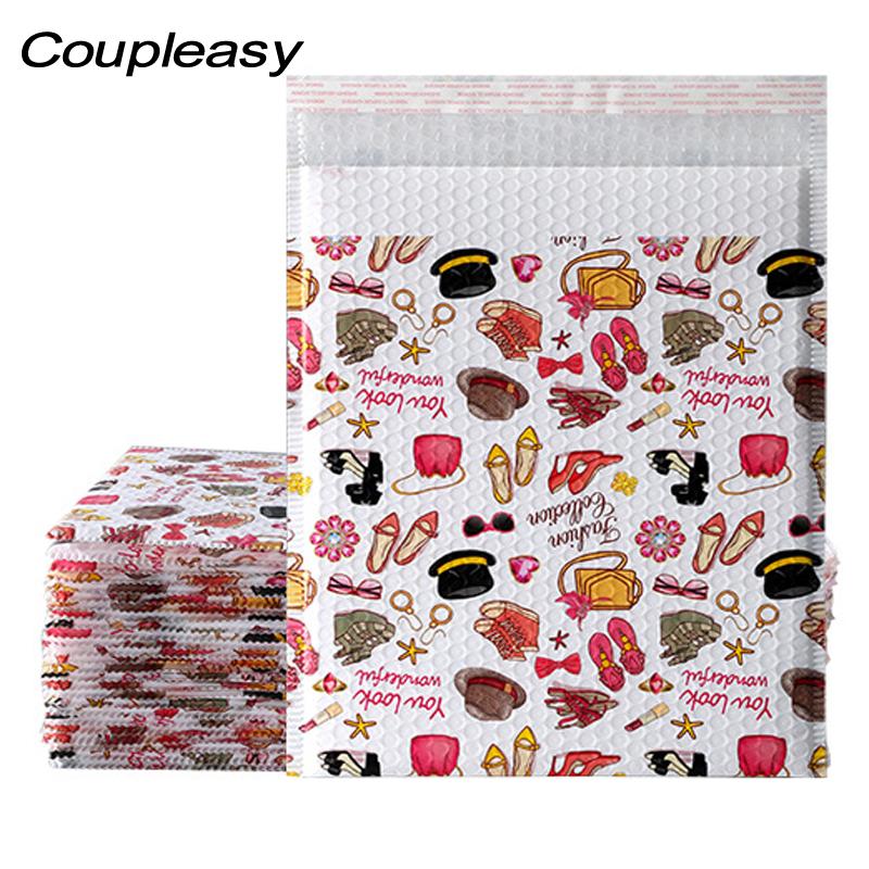 

50Pcs Printing Envelopes With Bubble High Quality Bags Mailer Shockproof Packaging 2 Sizes Mailing Bag Packing
