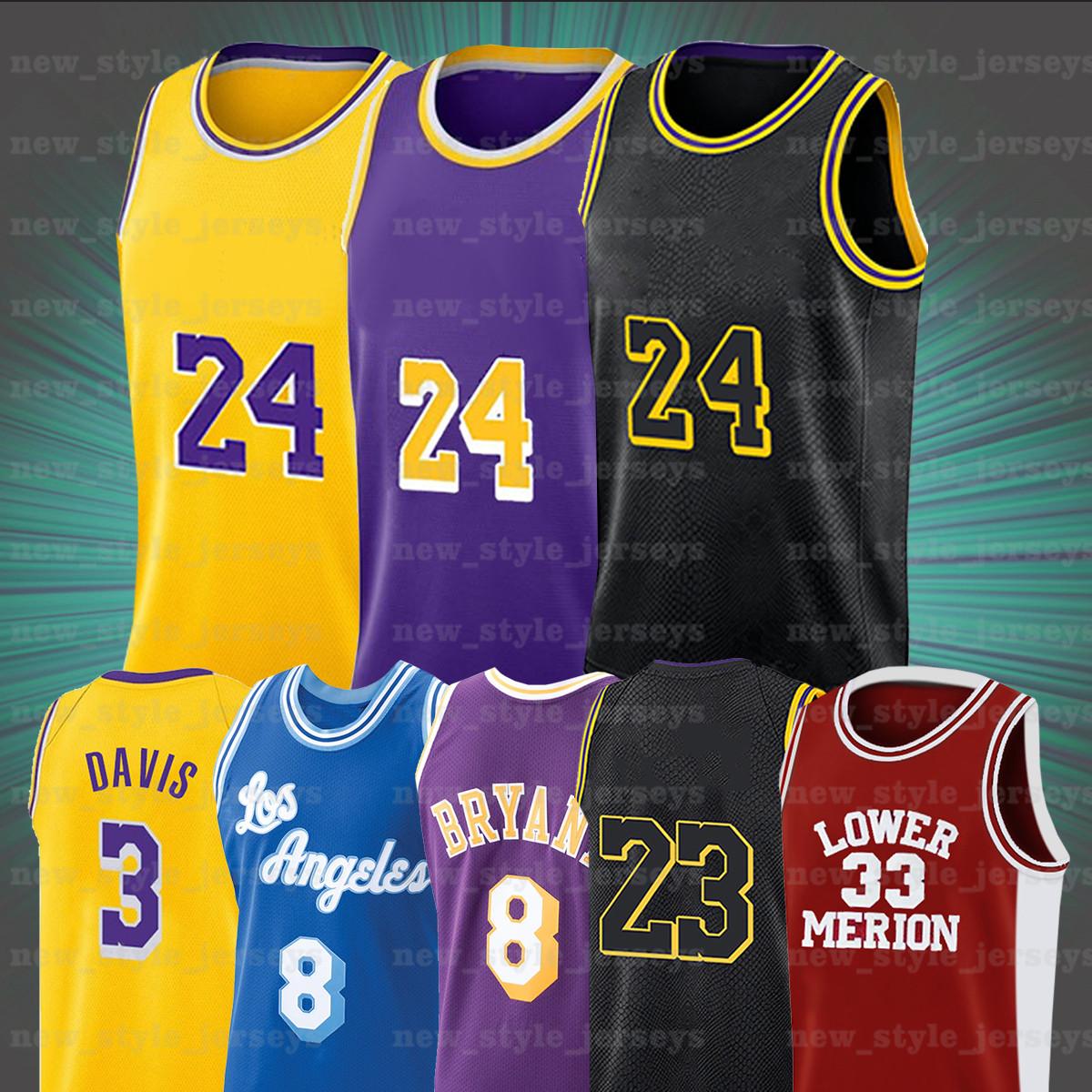 

men2021 Los Angeles Lakers Alex 4 Caruso Jersey LeBron 23 James Anthony 3 Davis Kyle Bryant Mens4, Black;red