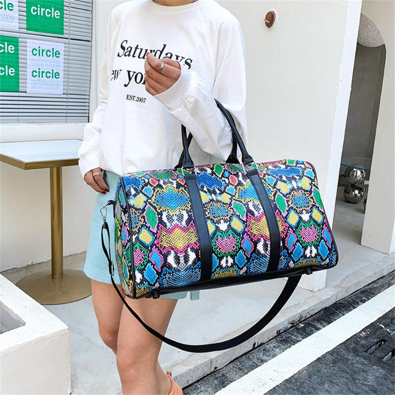 

Duffel Bags Women Weekend Bag Serpentine Leather Designer Handbags Women's Shoulder Large Tote Travel Duffle Luxury Sac A Main Femme