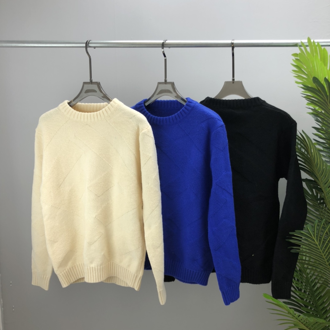 

Men Brand Sweater Letter Embroidery Knitwear Winter Sweatshirt Crew Neck Long Sleeve Sweaters for Female Designer Hoodies #45, White;black