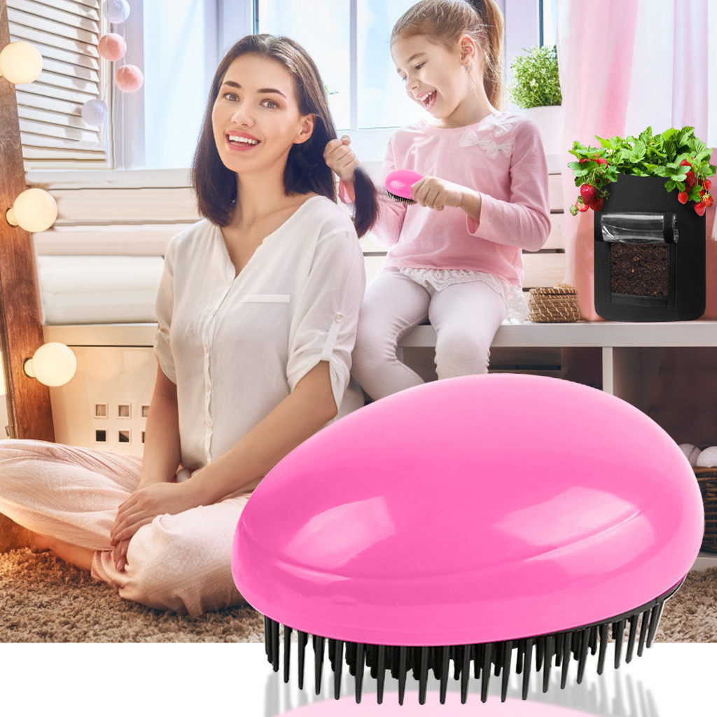 Round use of magic brush from shower hair massage from scalp massage from portable plastic comb to beauty parlor, hair style, shower,-image-693532041