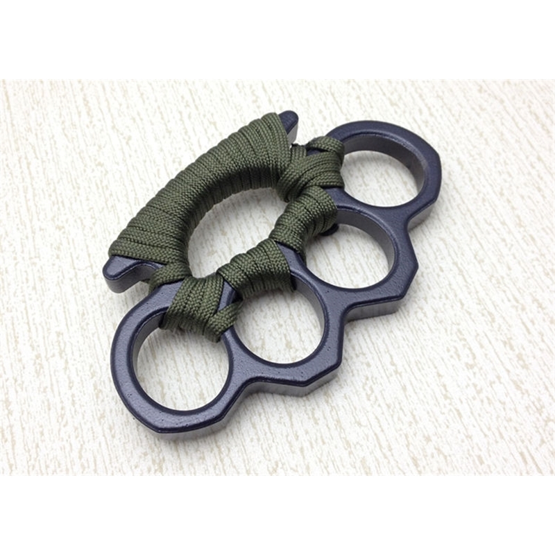 

New Arival Black Alloy Knuckles Duster Buckle Male and Female Self-defense Four Finger Punches, Green
