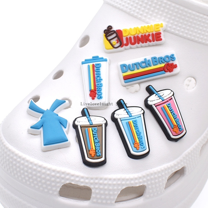 

Wholesale Drink Cups Soft Pvc Croc Shoe Charm Accessories Decoration Buckcle for Clog Bracelet Wristband Party Gift Favors