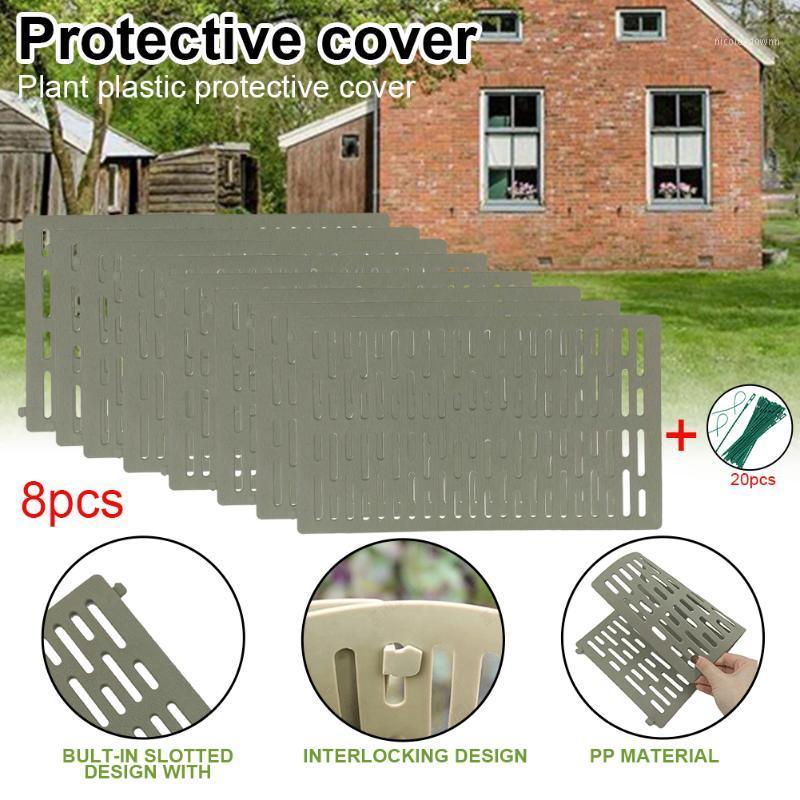 

Other Garden Supplies 8 Pack Plastic Tree Trunk Protector Interlocking Flexible Wraps Guard Against Animal Mower Trimmer Sun Damage