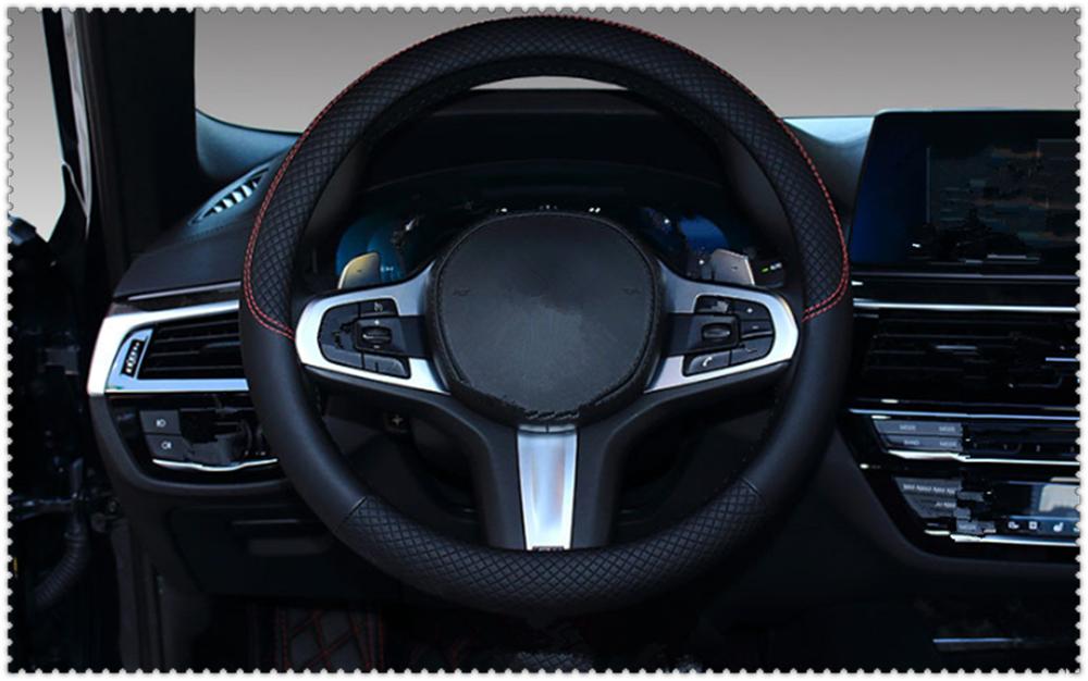

Steering Wheel Covers 2022 Advanced Car Cover PU Leather M Code Accessories 38cm For CCS NEOS-3 Accent SR HND-4 Blue-Will
