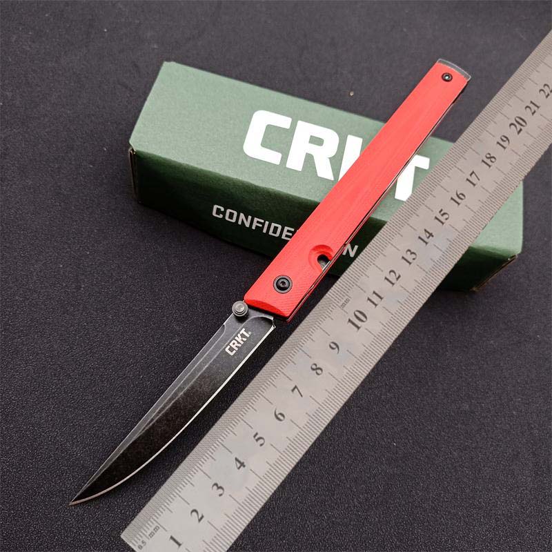 

CRKT Red 7096 CEO Pocket knife 8Cr13 Steel Knife For Outdoor Survival EDC Camping With Glass Reinforced Nylon Handle 7096 tools